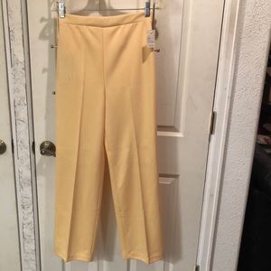 Cricket Lane Vintage yellow slacks 8p poly NWT